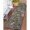 World Rug Gallery Contemporary Palm Leaf Textured Flat Weave Indoor/Outdoor Area Rug 2' x 7' Green 118GREEN2X7 - alternate 7